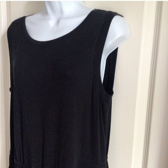 Eileen Fisher Tencel Lyocell Blend Sleeveless Jumpsuit Black Size Medium - Picture 3 of 5